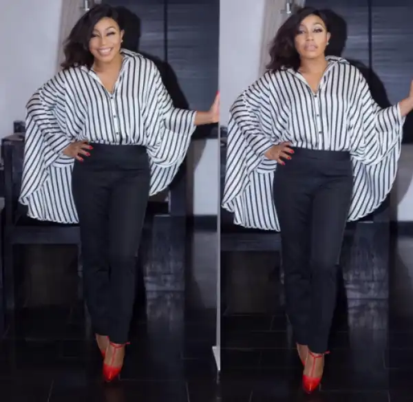 Nollywood Actress, Rita Dominic Looks Stunning In Moochrome Outfit